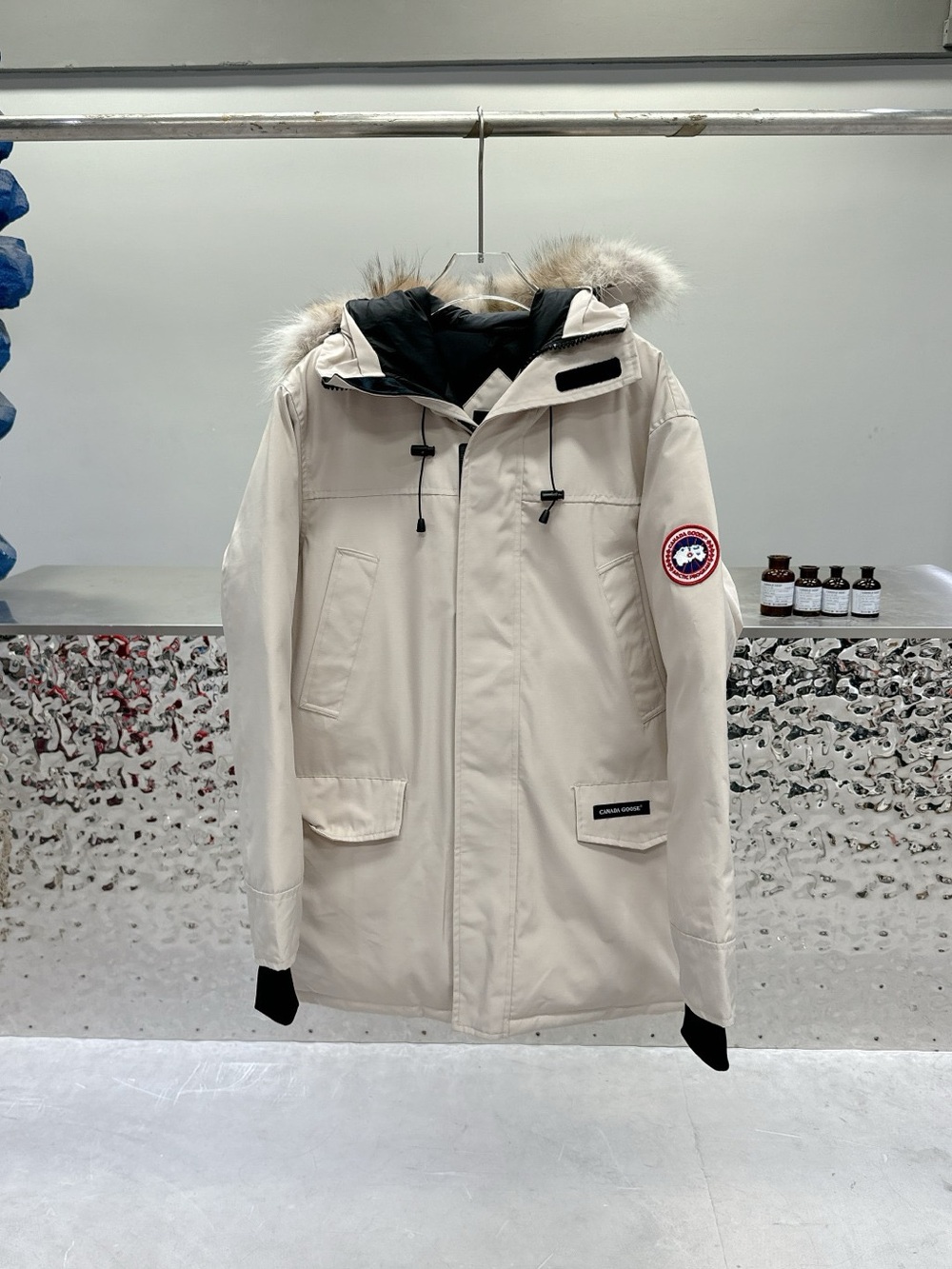 Canada Goose Women's Ski Parka Jacket - Cream with Fur-Trim Hood